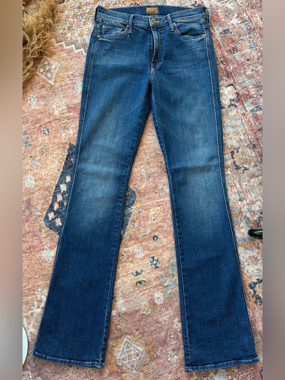 MOTHER double insider jeans in wash fruit cuts